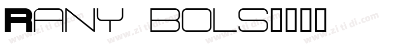 Rany bols字体转换